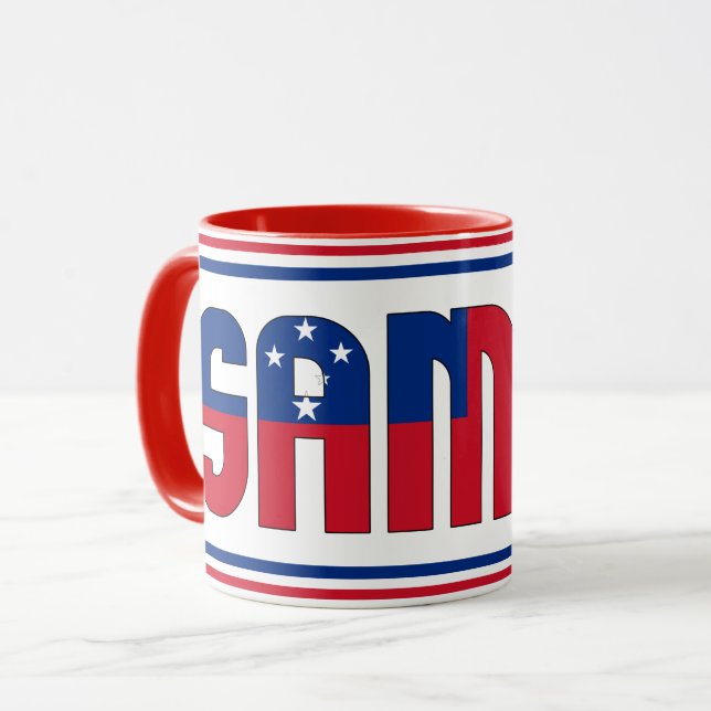 Samoa National Flag Patriotic Coffee Mug (Front Left)