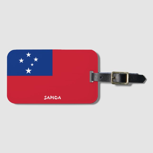 Samoa National Flag Patriotic Luggage Tag (Front Horizontal)