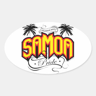 Samoa Pride Oval Sticker