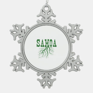 Samoa Roots Word Art Christmas Ornament