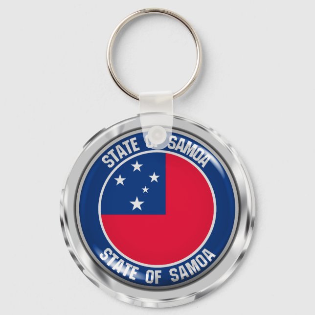 Samoa Round Emblem Key Ring (Front)
