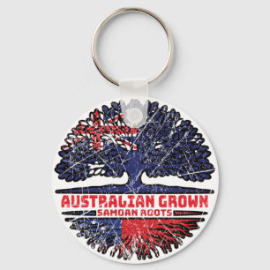 Samoa Samoan Australian Australia Tree Roots Flag Key Ring