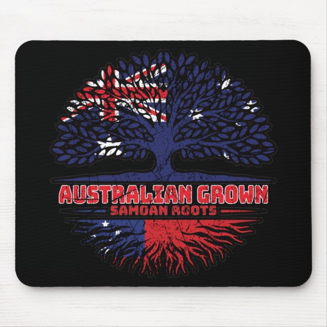 Samoa Samoan Australian Australia Tree Roots Flag Mouse Pad (Front)