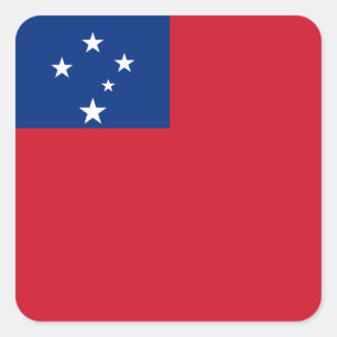 Samoa - Samoan Flag Square Sticker