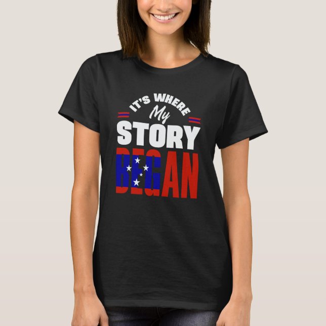 Samoa Samoan Samoa Flag Its Where My Story Began T-Shirt (Front)