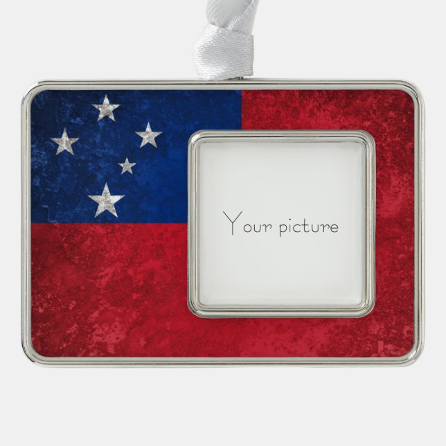 Samoa Silver Plated Framed Ornament (Front)