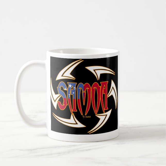Samoa Tribal Black Coffee Mug (Left)