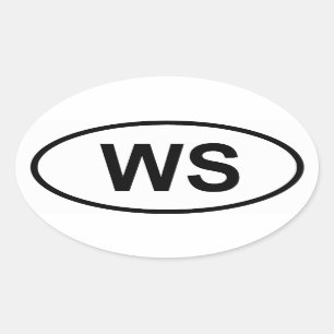Samoa "WS" Oval Sticker