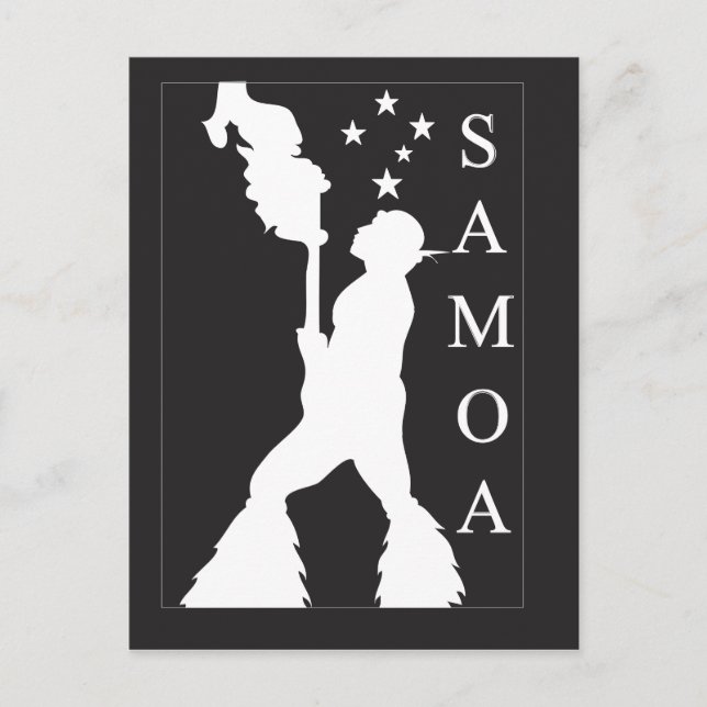 SamoaBlackWhite.ai Postcard (Front)