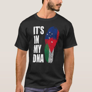 Samoan And Jordanian Vintage Heritage Dna Flag T-Shirt