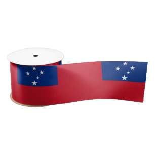 Samoan Flag & Samoa travel, holiday/sports Satin Ribbon