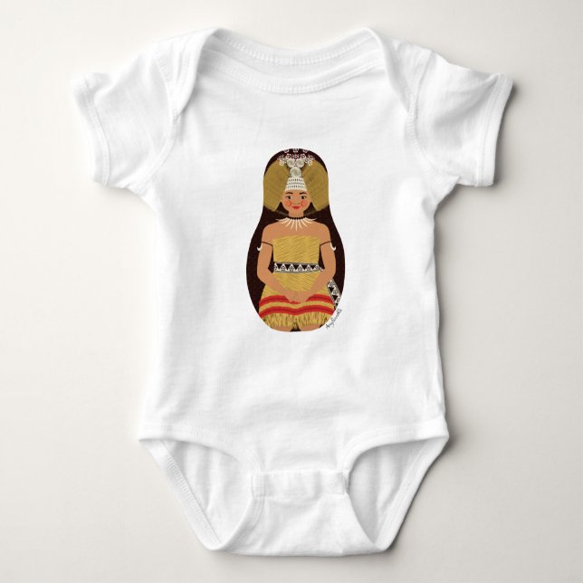 Samoan Matryoshka Baby Bodysuit (Front)