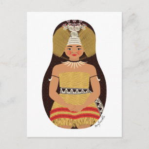 Samoan Matryoshka Postcard