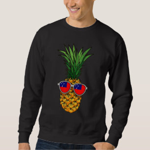 Samoan Pineapple Samoa Flag Sunglasses Summer Time Sweatshirt