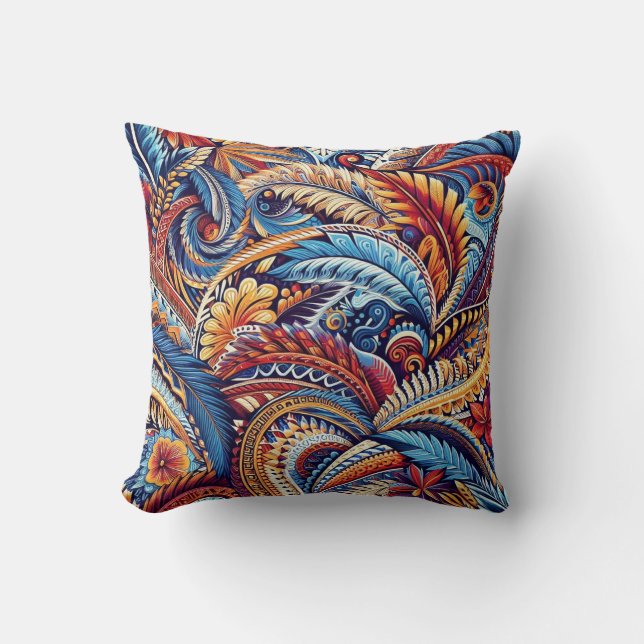 samoan , polynesian culture inspired pattern  cushion (Front)