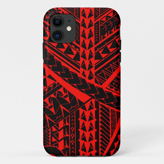 Samoan/Polynesian tribal shapes and symbols Case-Mate iPhone Case (Back)