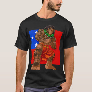 Samoan Pride Polynesian Haka Dance Samoa Flag T-Shirt