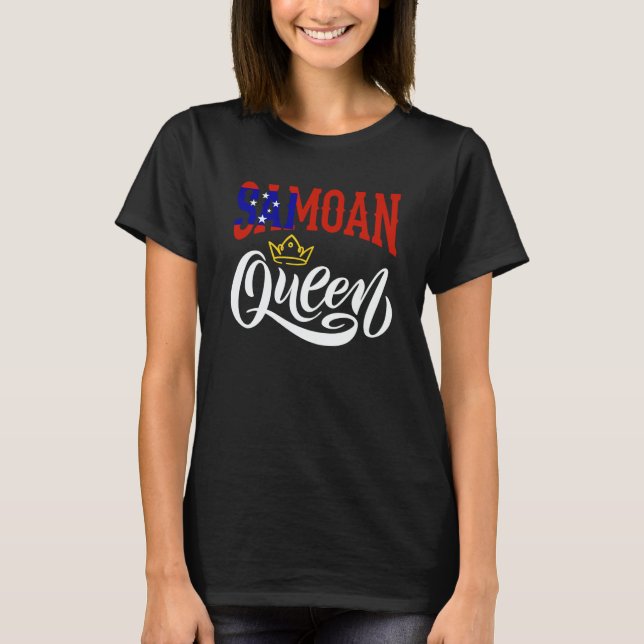 Samoan Queen Samoa Samoan Samoa Flag T-Shirt (Front)