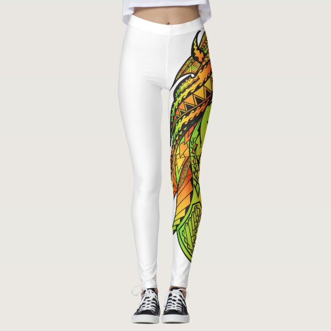 Samoan Rastafarian Lion Leggings (Front)