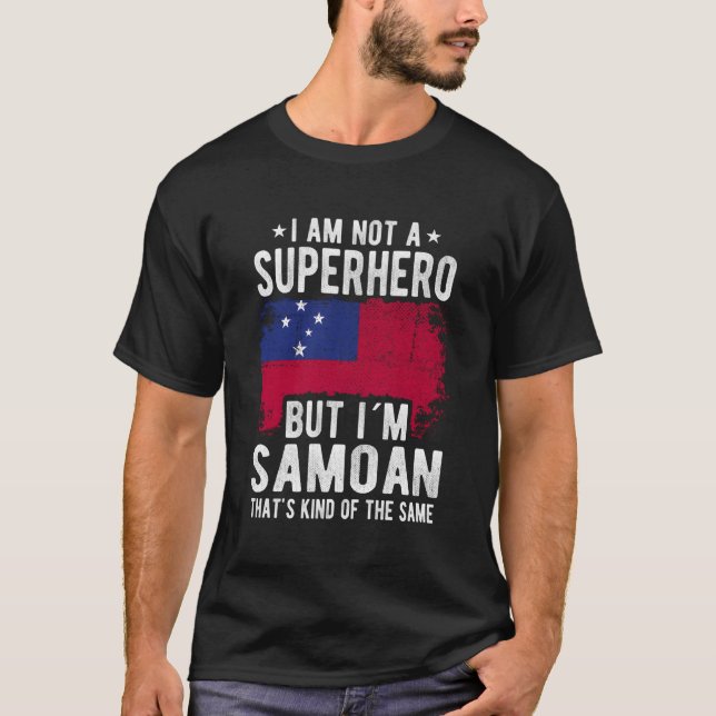 Samoan Samoa Flag Origin Iâ´M Samoan T-Shirt (Front)