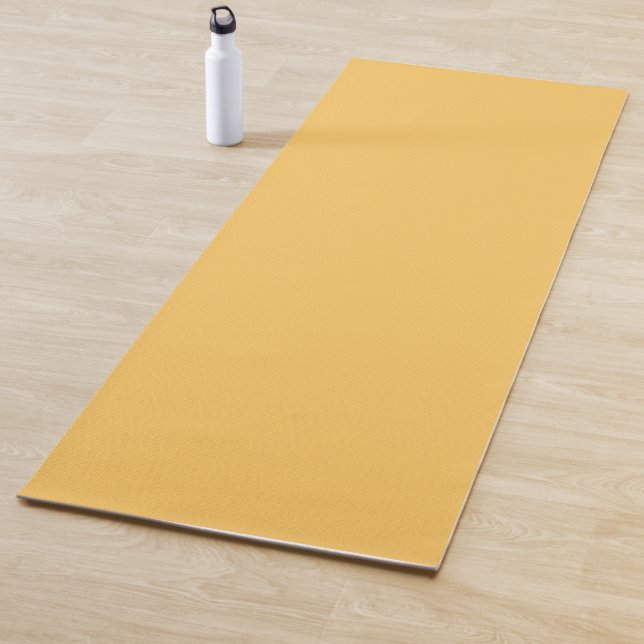 Samoan Sun Golden Yellow Solid Colour Print, Sunny Yoga Mat (In Situ)