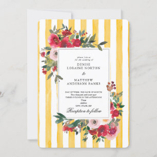 Samoan Sun Yellow Wedding Invitation