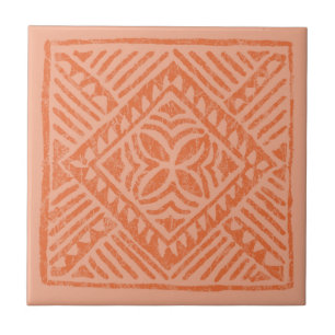 Samoan Tapa Polynesian Diamond Tile Trivets