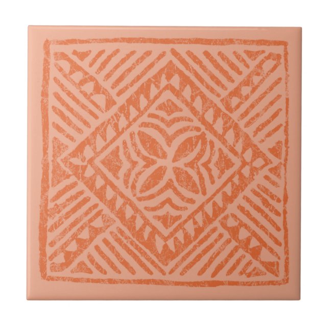 Samoan Tapa Polynesian Diamond Tile Trivets (Front)
