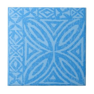 Samoan Tapa Polynesian Flower Tile Trivets
