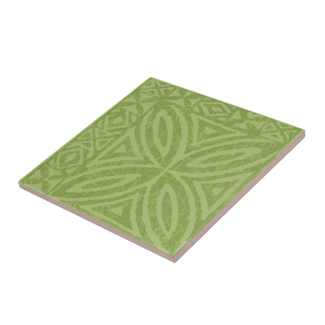 Samoan Tapa Polynesian Flower Tile Trivets (Side)