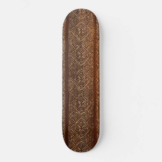 Samoan Tapa Vintage Surf Skateboard (Front)