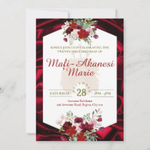 Samoan Tuiga 21st Invitation