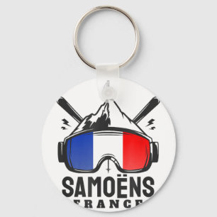 Samoëns grand massif france ski resort retro key ring