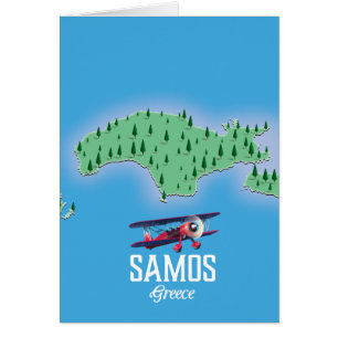 Samos Greek Island map