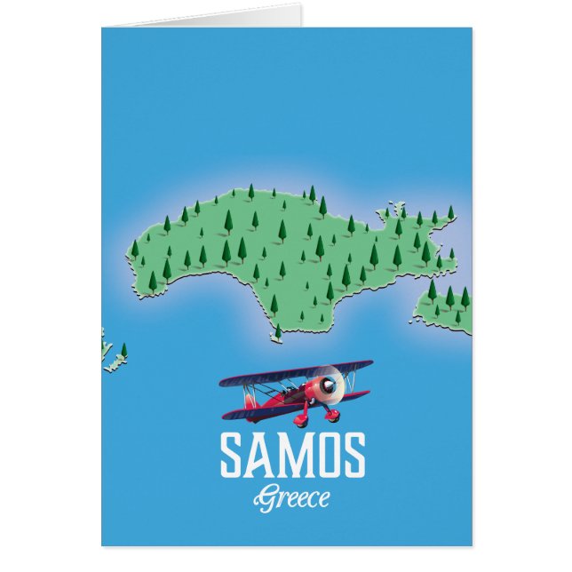 Samos Greek Island map (Front)