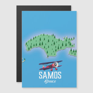Samos Greek Island map