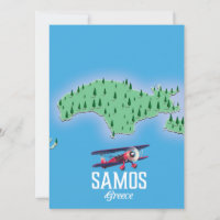 Samos Greek Island map