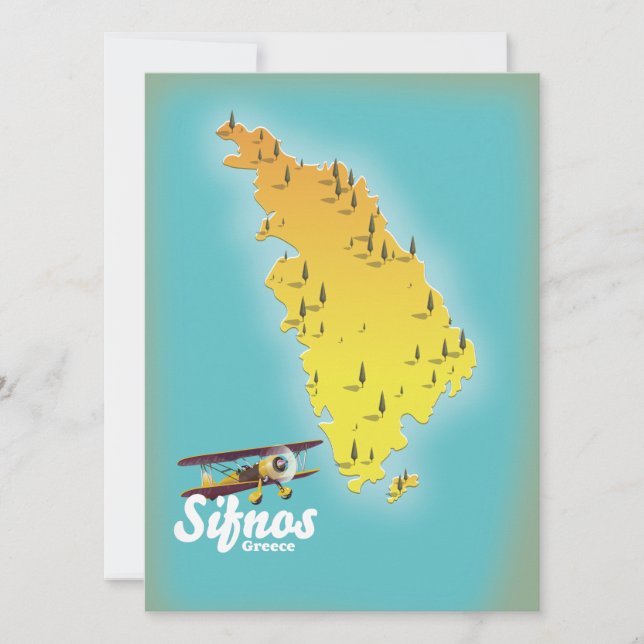Samos Greek Island map (Front)