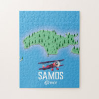 Samos Greek Island map