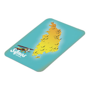 Samos Greek Island map Magnet