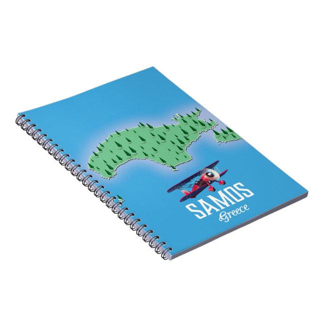Samos Greek Island map Notebook (Right Side)