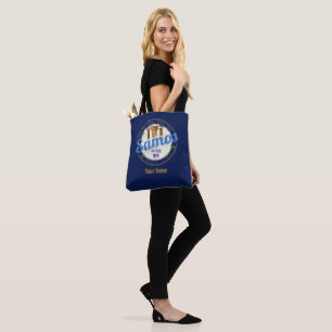 Samos island in Greece retro vintage vacation Tote Bag