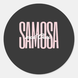 samosa and chai T-Shirt Classic Round Sticker