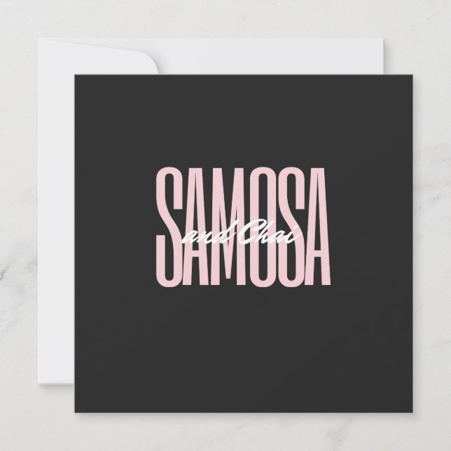 samosa and chai  T-Shirt Invitation (Front)