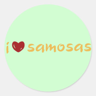 Samosa Love Classic Round Sticker