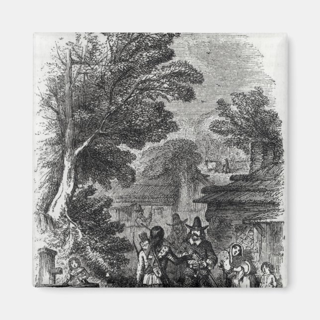 Samoset, the Indian Visitor Magnet (Front)