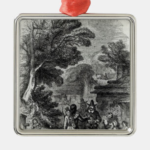 Samoset, the Indian Visitor Metal Ornament