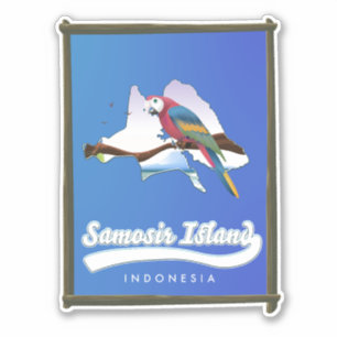 Samosir Island Indonesia travel map