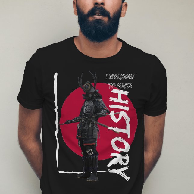 Samourai Bushido Motivation Retro Red Sun Graphic T-Shirt (Creator Uploaded)