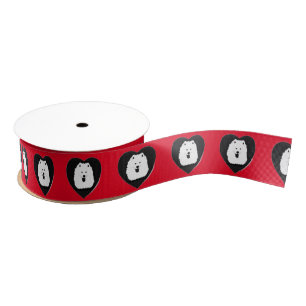 Samoyed 1.5" W Ribbon (Match giftwrap & tags sep) Grosgrain Ribbon
